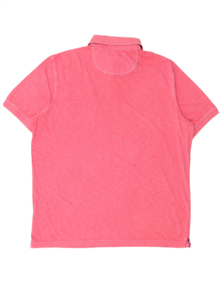 Męska koszulka polo Bugatti Garment Dyed XL w kolorze różowym