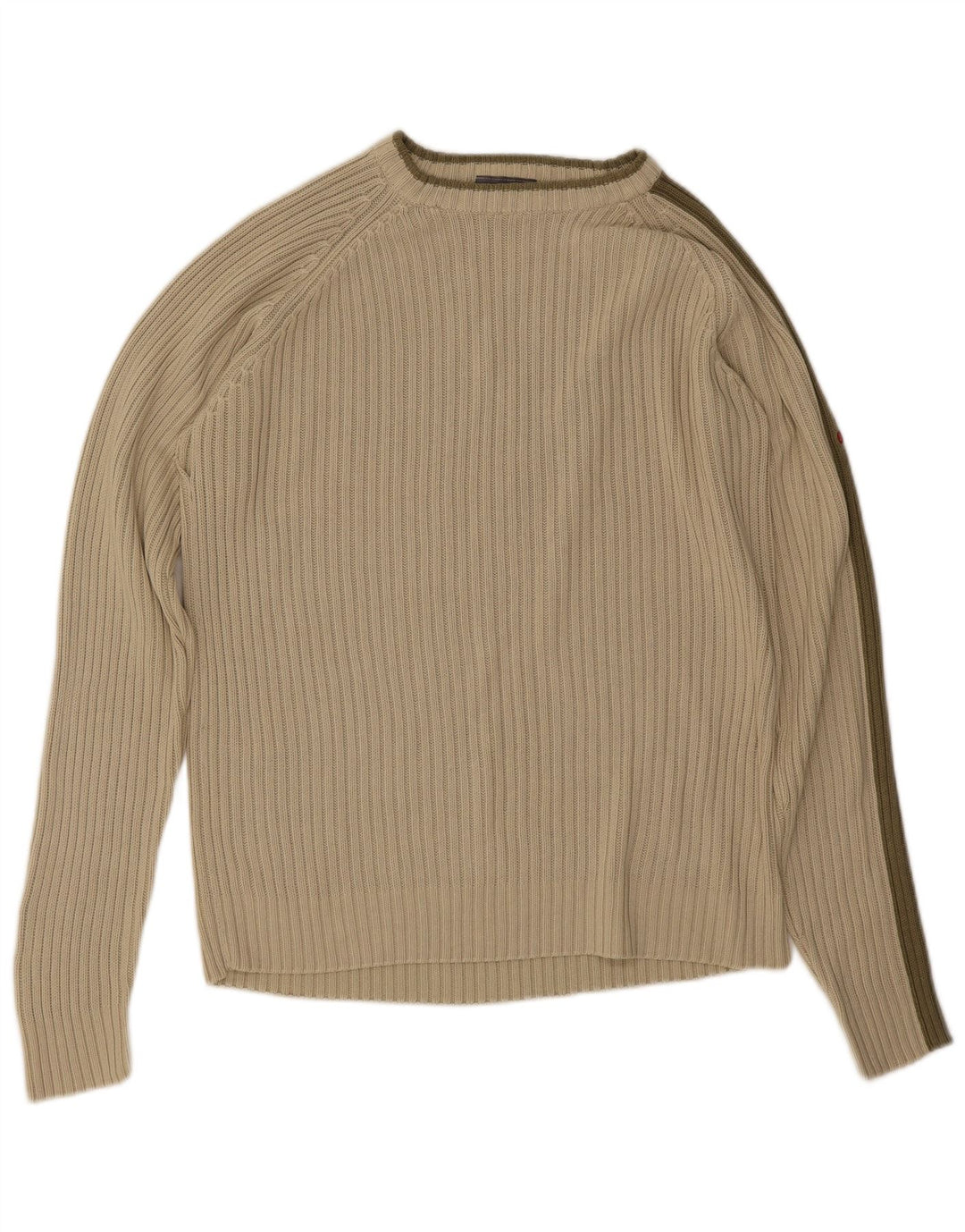 Męski sweter w stylu vintage z dekoltem w łódkę, w średnie zielone paski