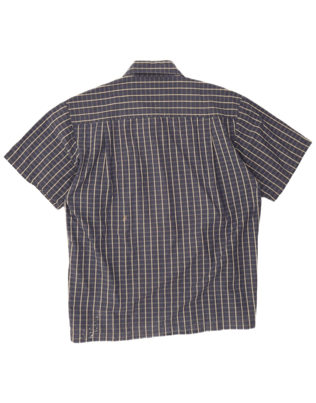 Męska koszula z krótkim rękawem Dickies, średnia, granatowa, bawełniana kratka