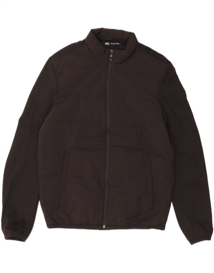 Męska ocieplana kurtka ZARA UK 38, średni czarny poliester