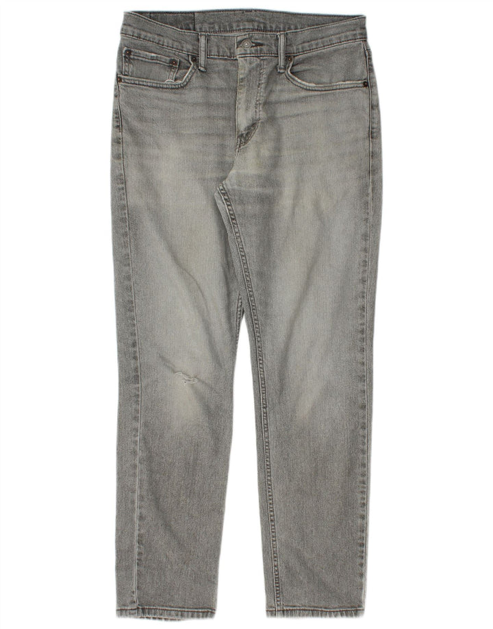 Męskie jeansy Levi's 511 w trudnej sytuacji, 32 L30, szara bawełna