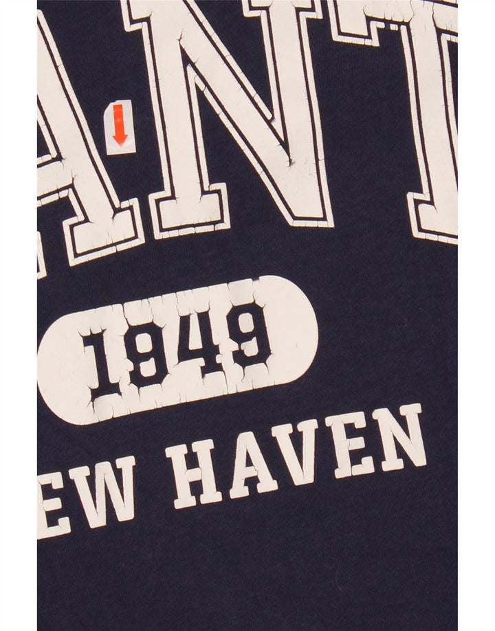 Męski sweter GANT New Haven z grafiką, 4XL, granatowy, bawełniany