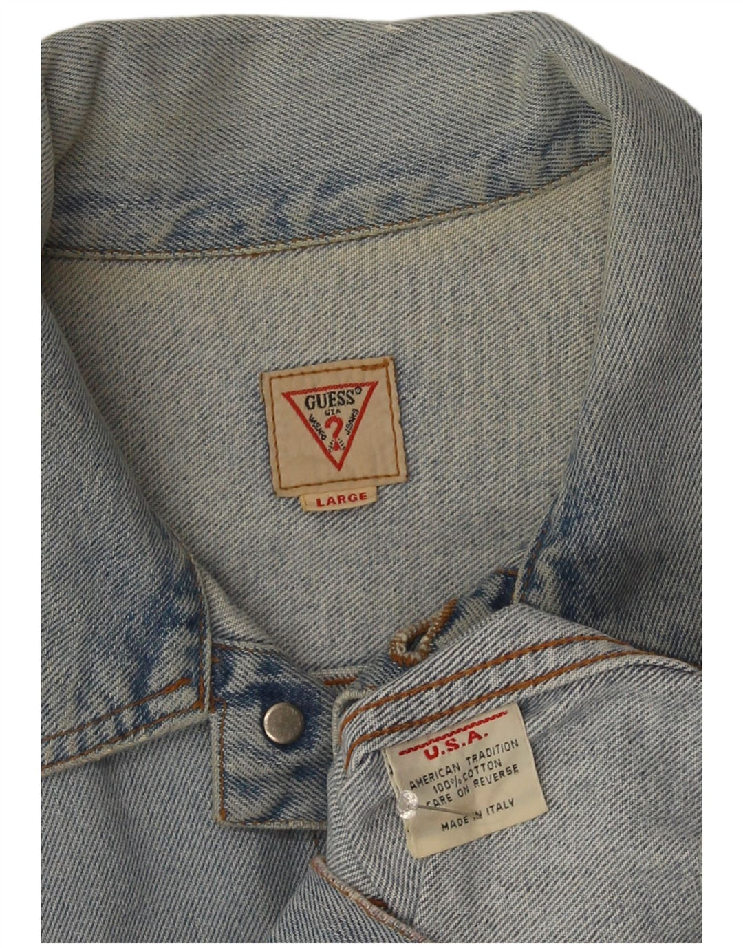 Damska kurtka jeansowa Guess UK 14, duża, niebieska, bawełniana