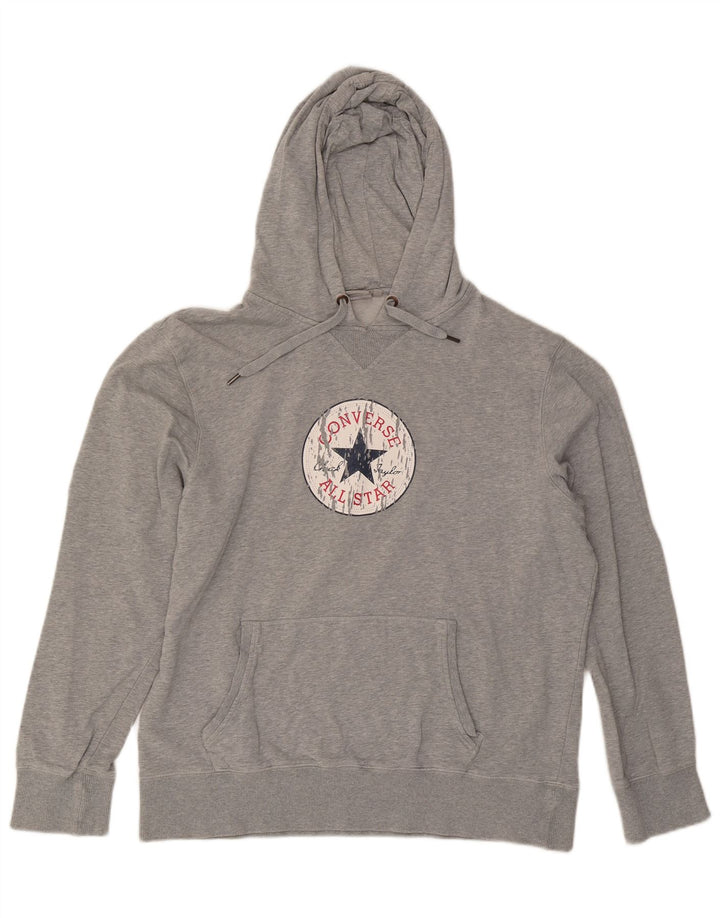 Męska bluza z kapturem Converse Graphic XL, szara, nakrapiana