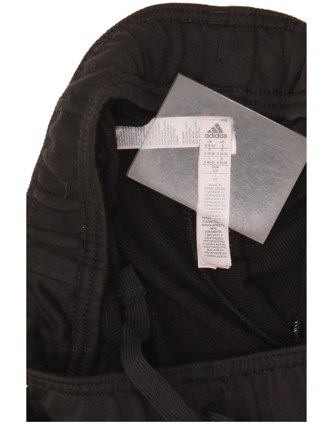 Damskie spodnie dresowe ADIDAS Joggers UK 8/10, małe, czarne, poliestrowe