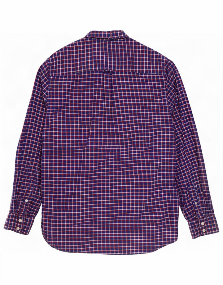 Crew Clothing Męska koszula flanelowa o klasycznym kroju, średnia, granatowa, bawełniana w kratkę