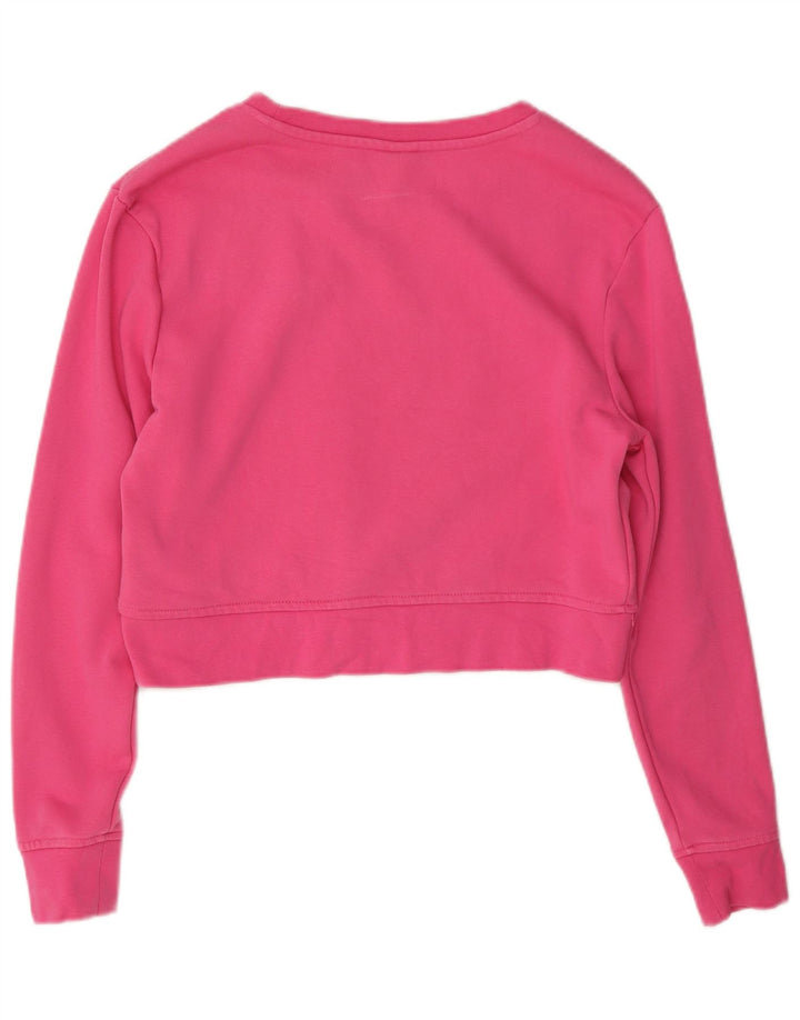 Damska bluza Kappa Crop Graphic Jumper UK 10 Small Pink