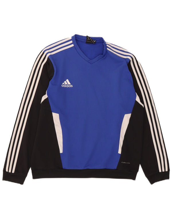 Adidas Męska bluza Climawarm Jumper UK 44/46 Duży niebieski blok kolorów
