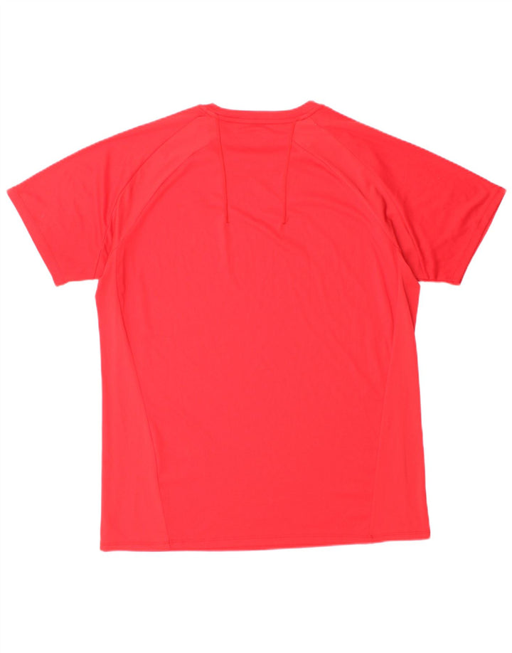 ASICS Mens T-Shirt Top Medium Red Polyester