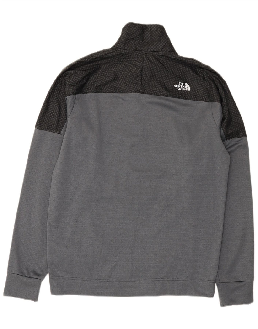 Męski sweter The North Face z grafiką, mały, szary, z blokami kolorów