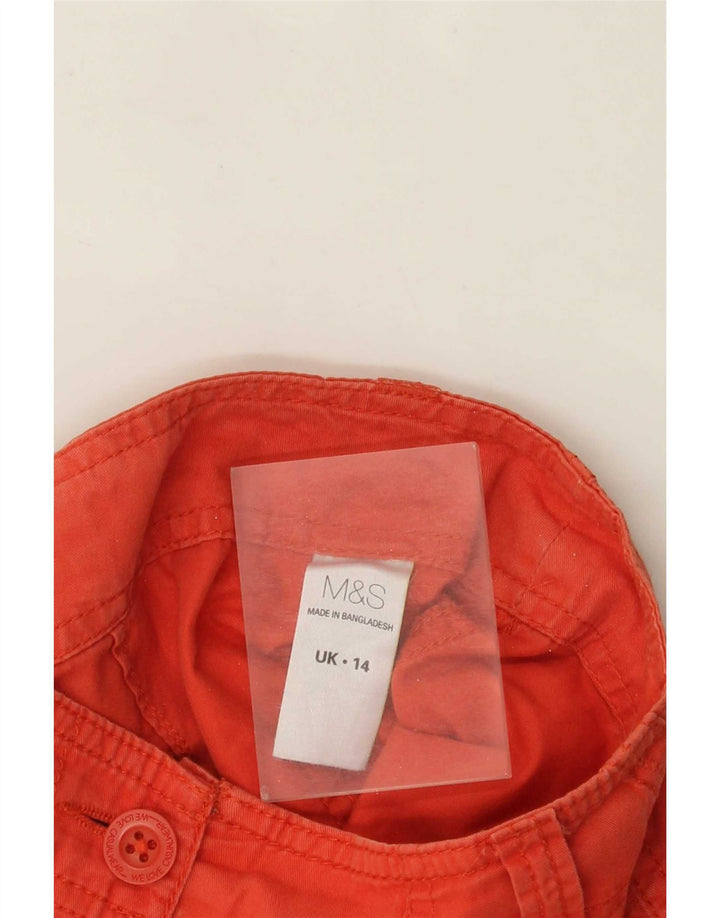 Marks & Spencer Damskie spodenki cargo UK 14, duże, W34, pomarańczowe, bawełniane