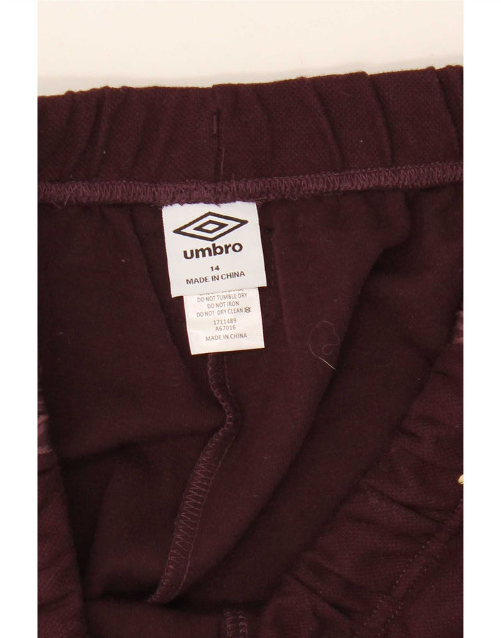 Damskie spodnie dresowe Umbro z grafiką UK 14, duże, bordowe, poliestrowe