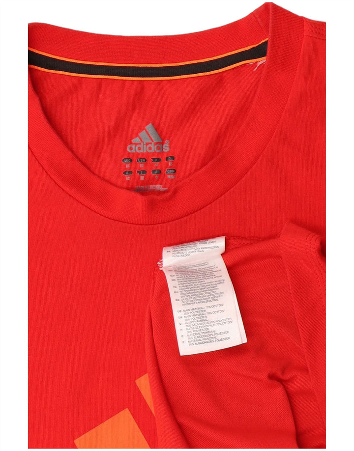 Adidas Męski T-shirt Top Średni Czerwony Bawełniany