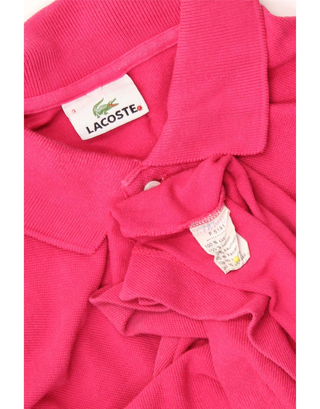 Męska koszulka polo Lacoste, rozmiar 3, mała, różowa, bawełniana