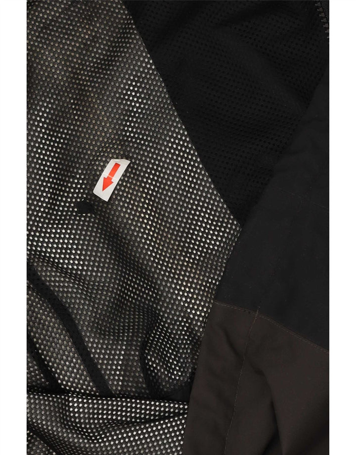 Damska kurtka przeciwdeszczowa z kapturem Jack Wolfskin UK 12/14 w kolorze średniego brązu