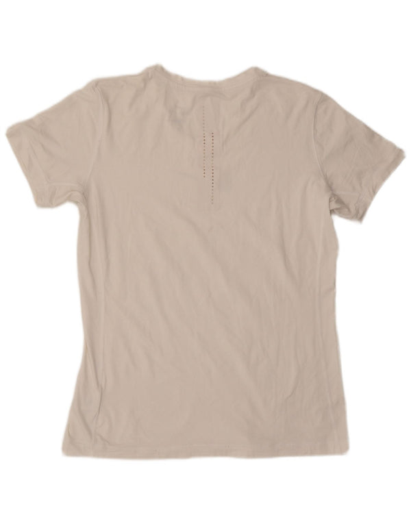 Damska koszulka NIKE Dri Fit Graphic Top UK 18 XL, biały poliester