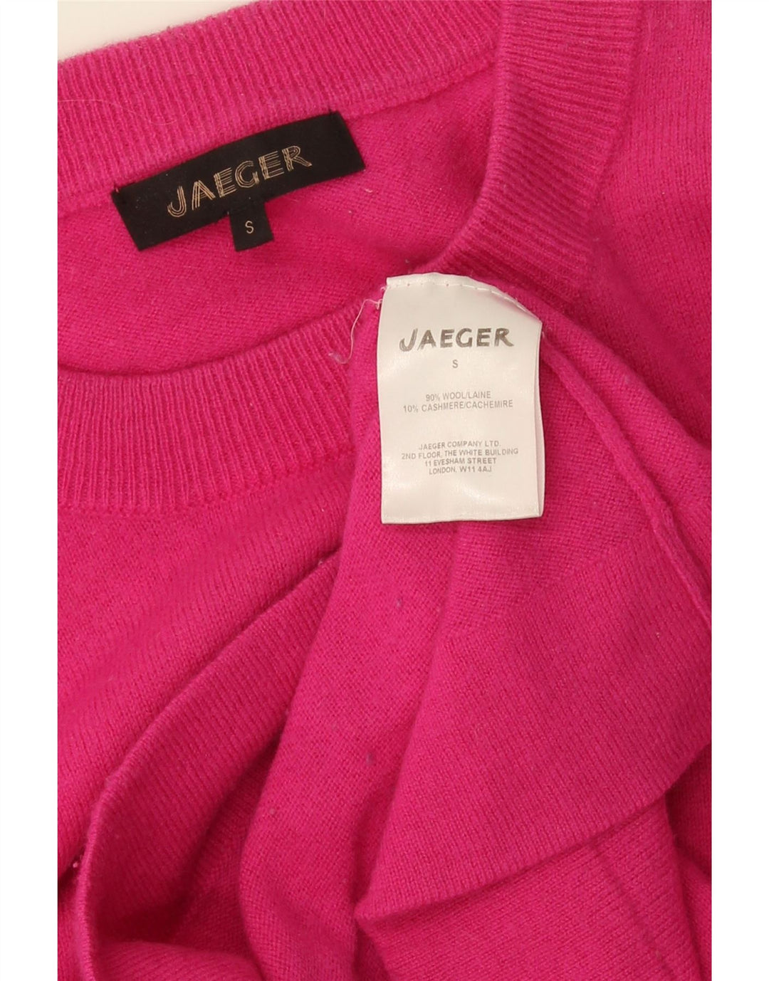 Damski sweter z okrągłym dekoltem Jaeger UK 10 Small Pink Wełna