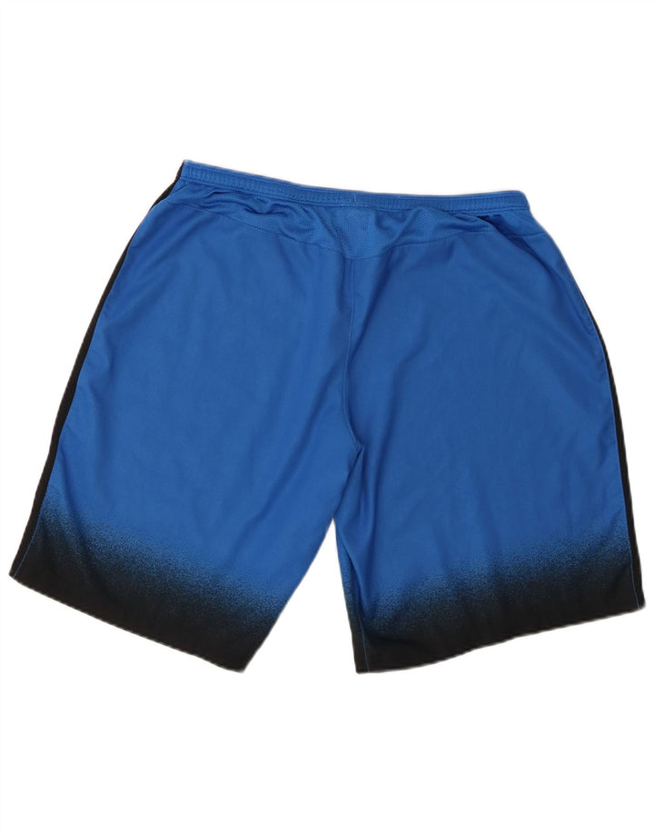 Męskie spodenki sportowe Nike Dri Fit, duże, niebieskie, poliestrowe bloki kolorów