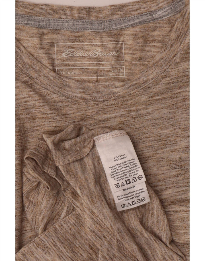 T-shirt męski Eddie Bauer, średniej wielkości beżowa bawełniana nakrapiana