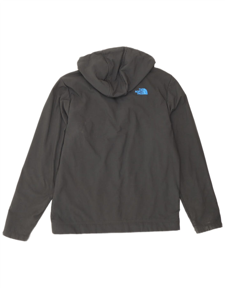 Męska kurtka wiatrówka z kapturem The North Face UK 40, duża, szara, z poliestru