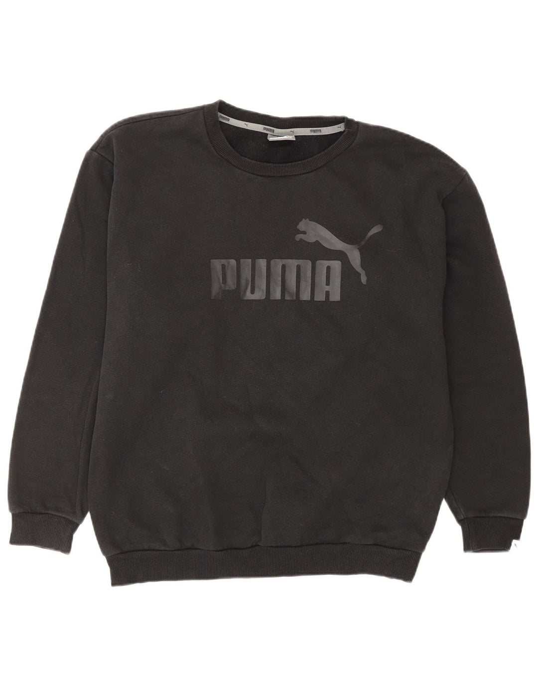 Damski sweter PUMA o luźnym kroju z grafiką UK 12, średni czarny
