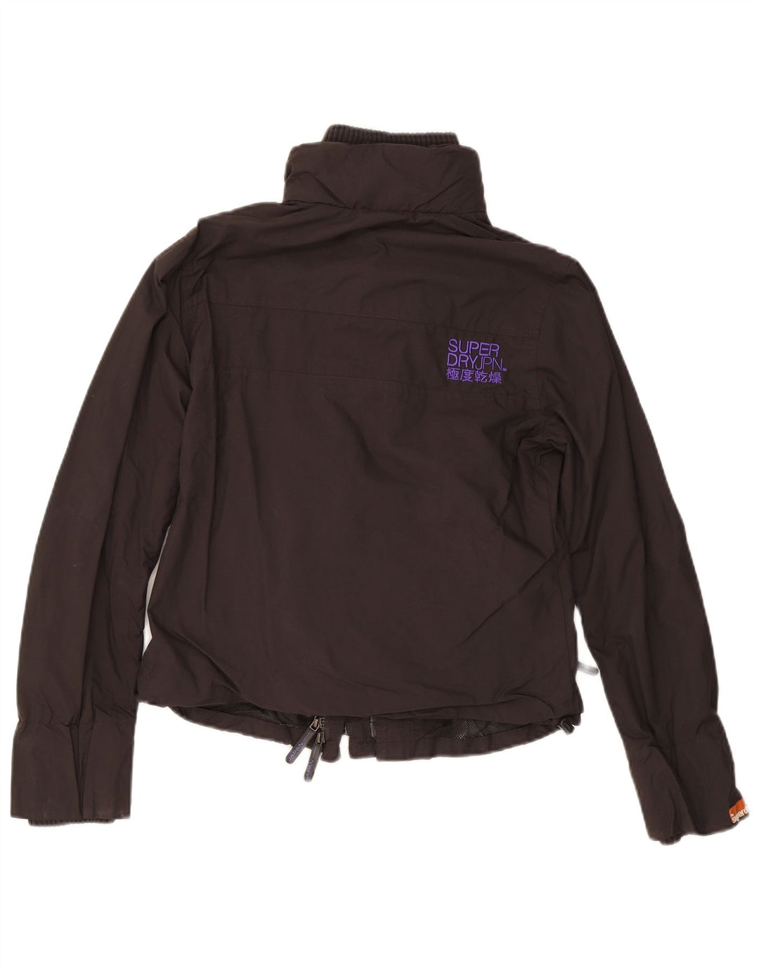 Damska kurtka wiatrówka SUPERDRY UK 14, duża, czarna nylonowa