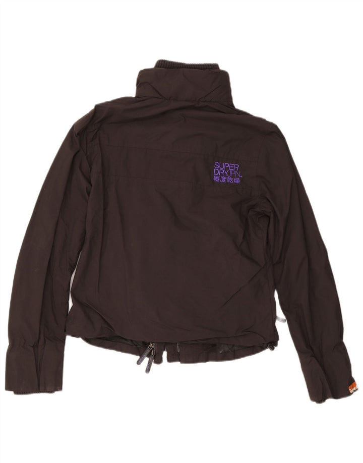 Damska kurtka wiatrówka SUPERDRY UK 14, duża, czarna nylonowa