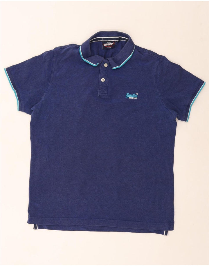 Męska koszulka polo SUPERDRY 2XL, granatowa, bawełniana