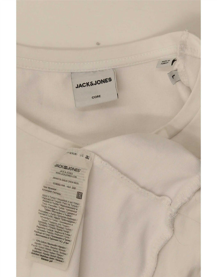 Męska bluza z grafiką Jack & Jones, duża, biała, bawełniana
