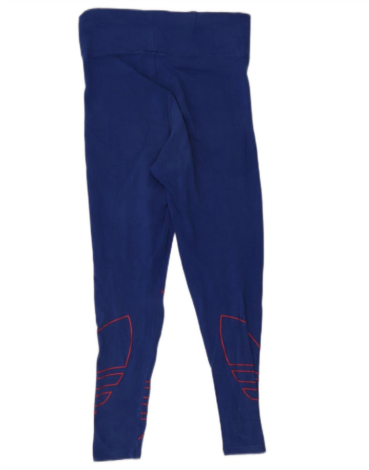 Damskie legginsy Adidas Graphic UK 14 Średni niebieski, bawełniany