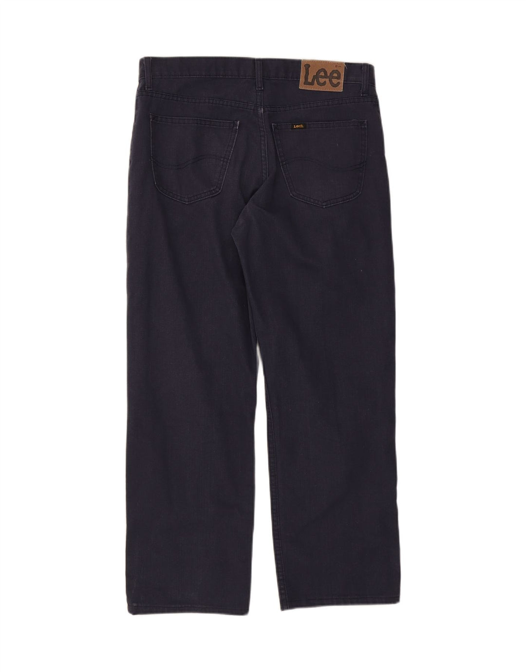 LEE Mens Straight Jeans W34 L27 Navy Blue Cotton