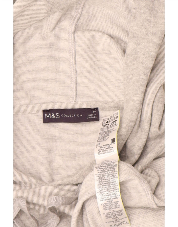 Damski sweter z kapturem Marks & Spencer UK 24 4XL Szary poliester w kropki