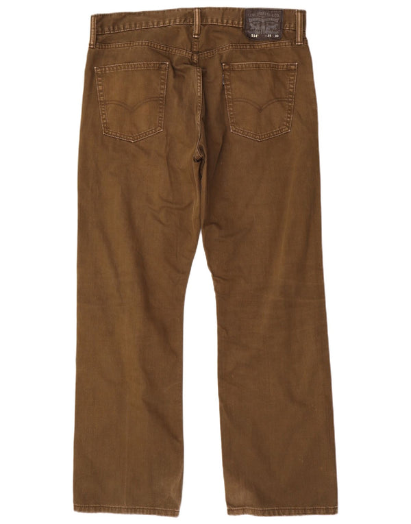 Męskie spodnie Levi's 514 Straight Casual W35 L30 Brązowa bawełna