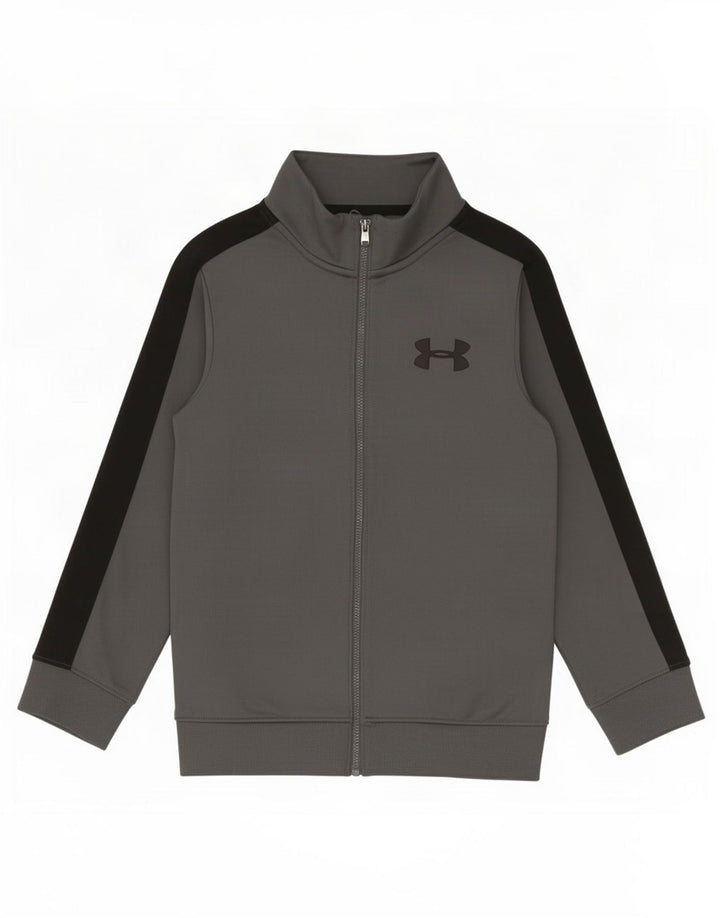 Chłopięca kurtka dresowa Under Armour 7-8 lat, mała, szara, z blokami kolorów