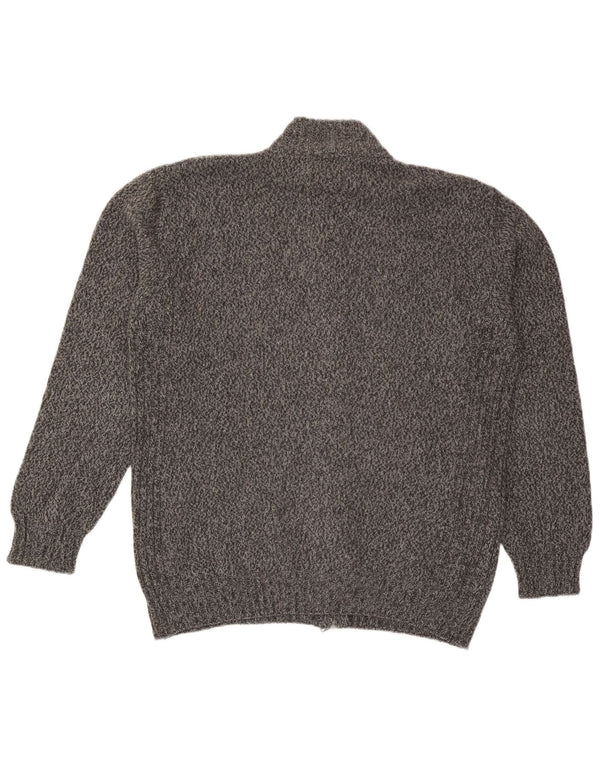 Conte of Florence Męski sweter kardigan 2XL Szara wełna w cętki