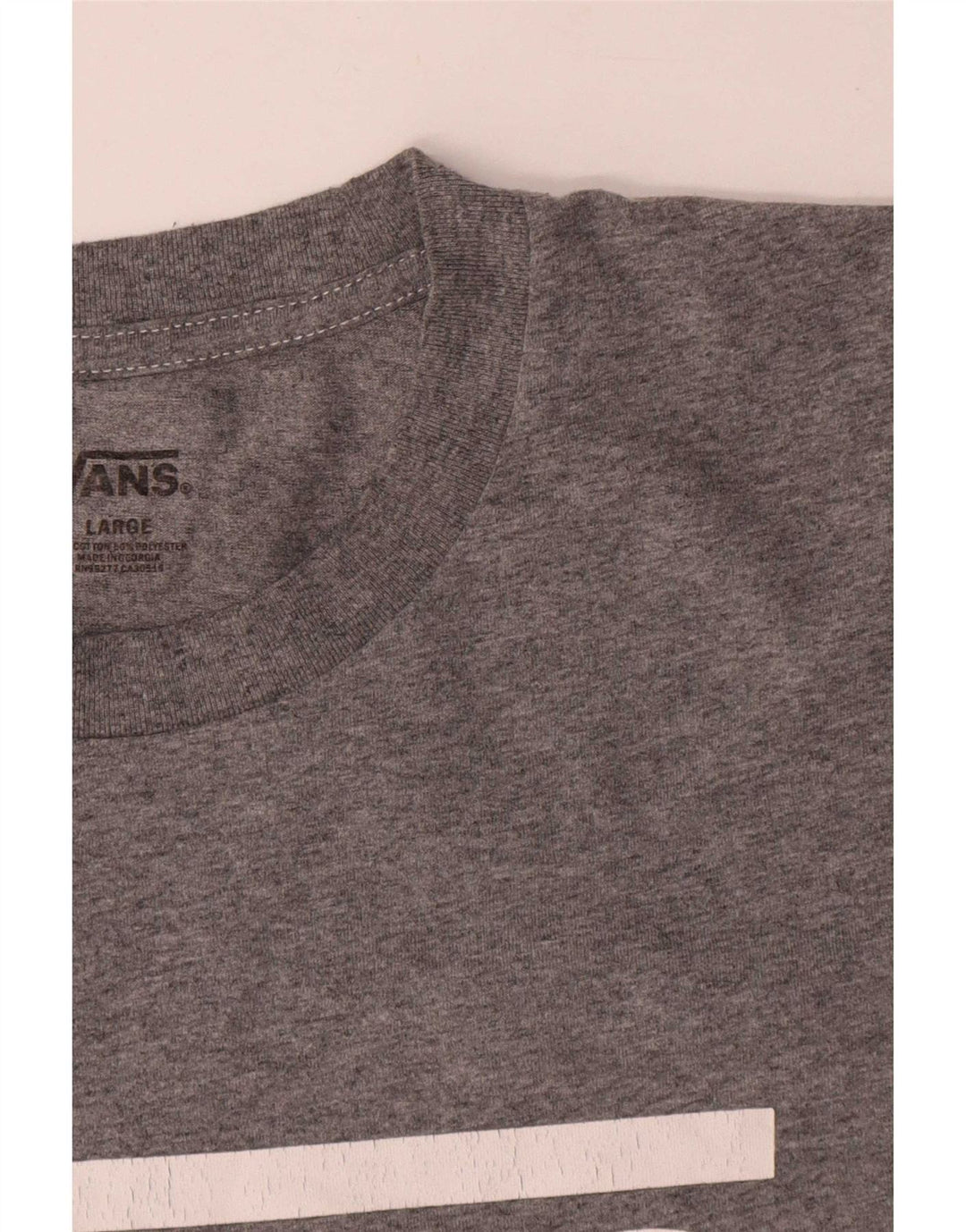 Męski T-shirt z grafiką Vans, duży, szary, bawełniany