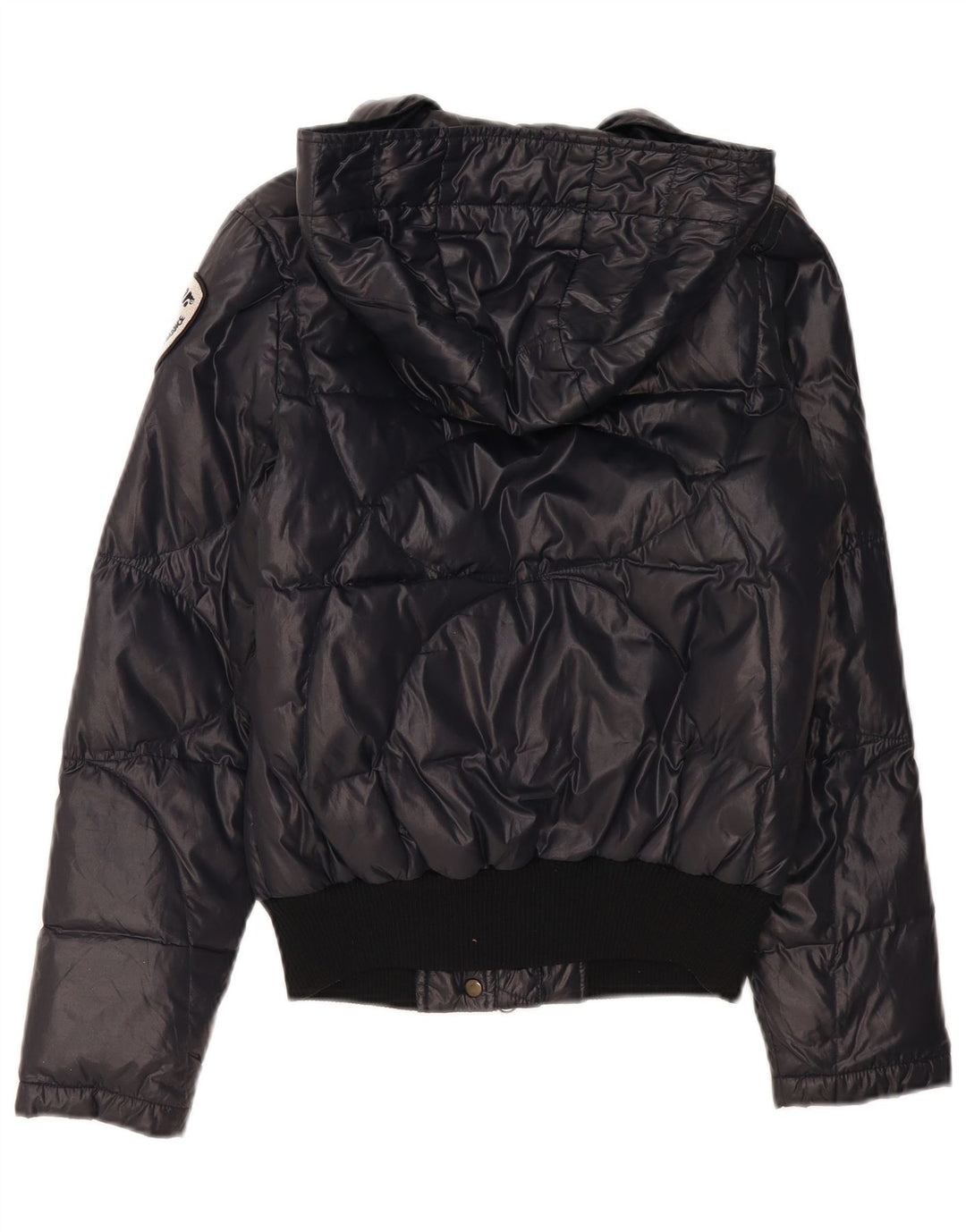 Damska ocieplana kurtka z kapturem Blauer UK 14 Średni granatowy poliamid