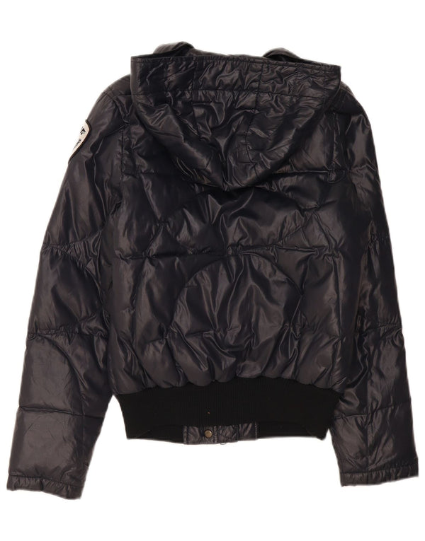 Damska ocieplana kurtka z kapturem Blauer UK 14 Średni granatowy poliamid