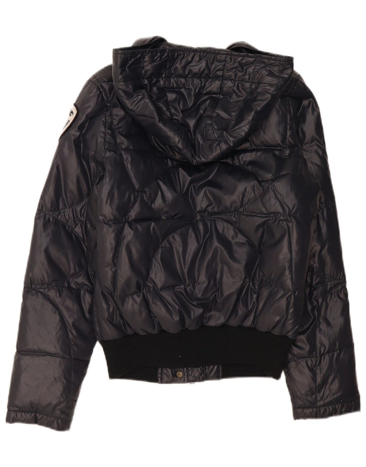 Damska ocieplana kurtka z kapturem Blauer UK 14 Średni granatowy poliamid