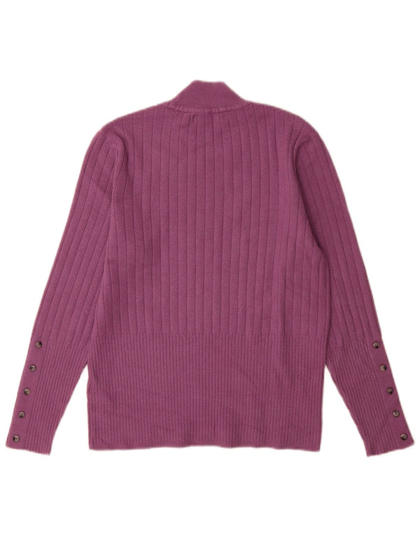 Marks & Spencer Damski sweter z golfem UK 14, duży fioletowy
