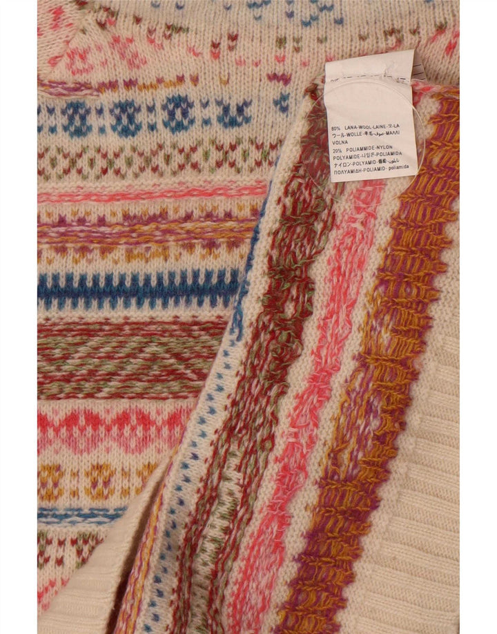 Damski sweter z golfem Benetton UK 14, średni, wielokolorowy