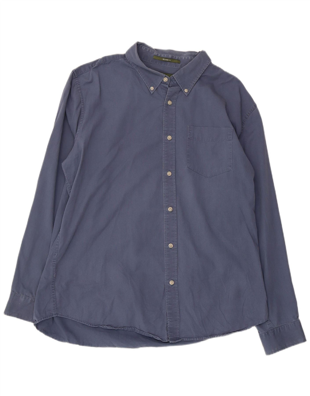 Męska koszula o swobodnym kroju Eddie Bauer, duża, niebieska, bawełniana