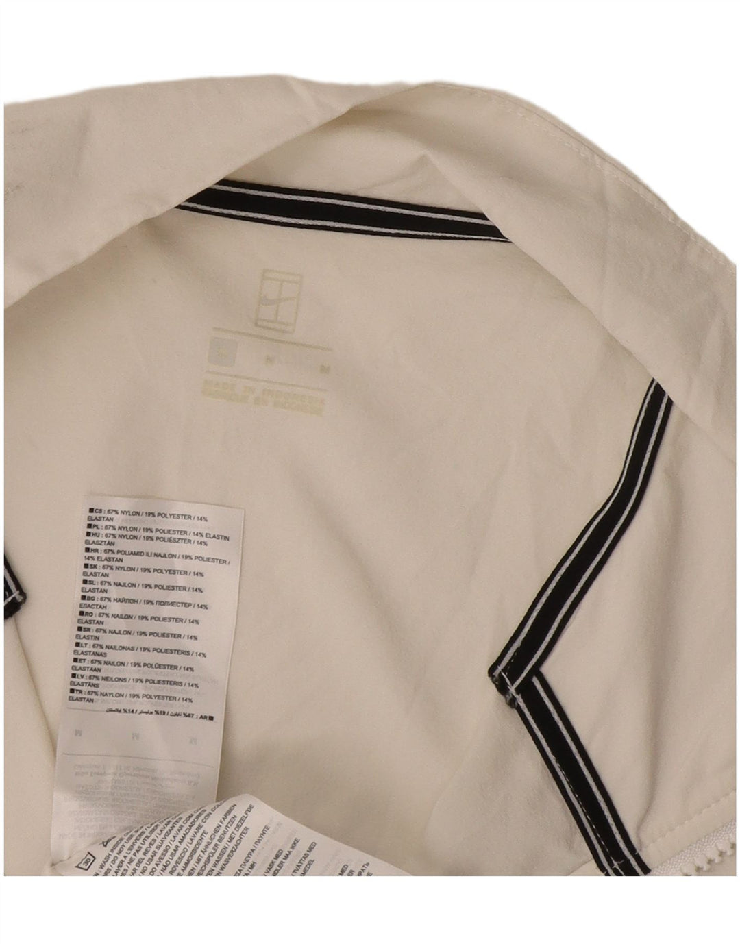 Męski dres Nike z zamkiem błyskawicznym, średni biały nylon
