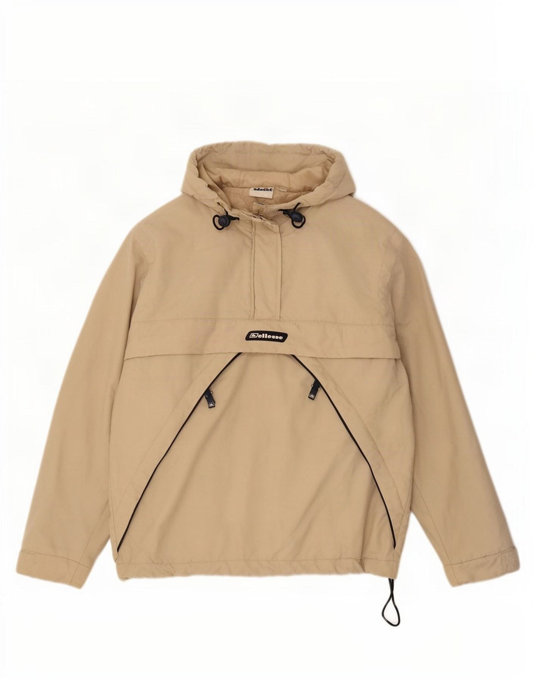 Damska kurtka Anorak z kapturem i kapturem Ellesse UK 10, mała, beżowa, poliester