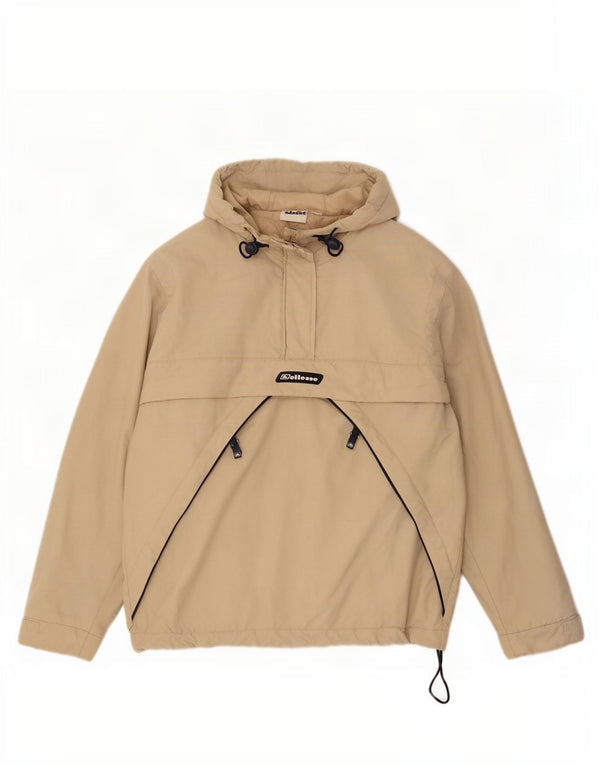 Damska kurtka Anorak z kapturem i kapturem Ellesse UK 10, mała, beżowa, poliester