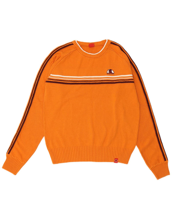 S.Oliver Damski sweter z dekoltem w łódkę UK 18 XL, bawełniany w pomarańczowe paski