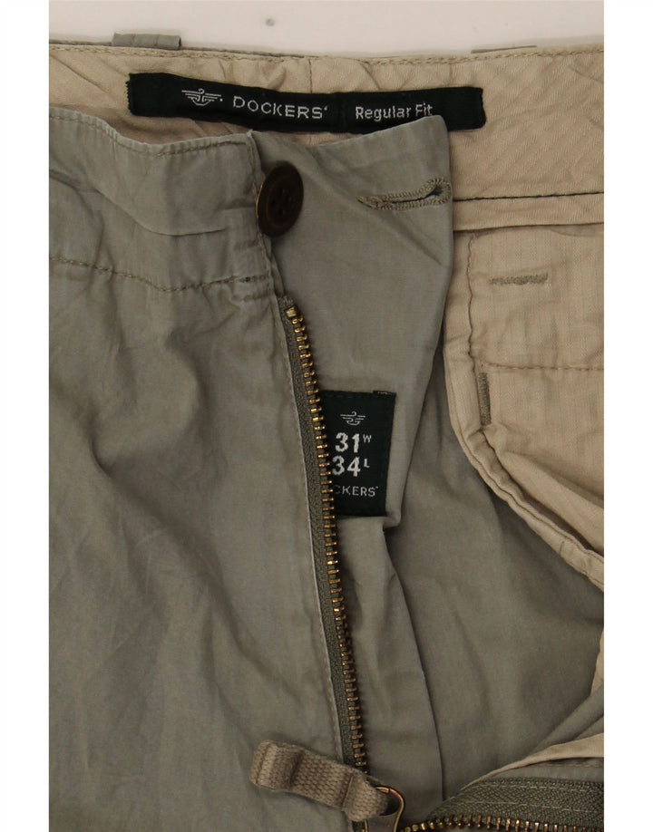 Męskie spodnie cargo o regularnym kroju Dockers W31 L34 Khaki