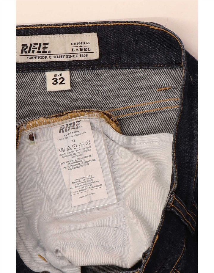 Męskie jeansy Rifle Slim W32 L31 Granatowa bawełna