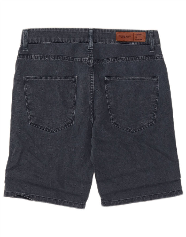 ZARA Mens Denim Shorts EU 38 Small W30  Navy Blue