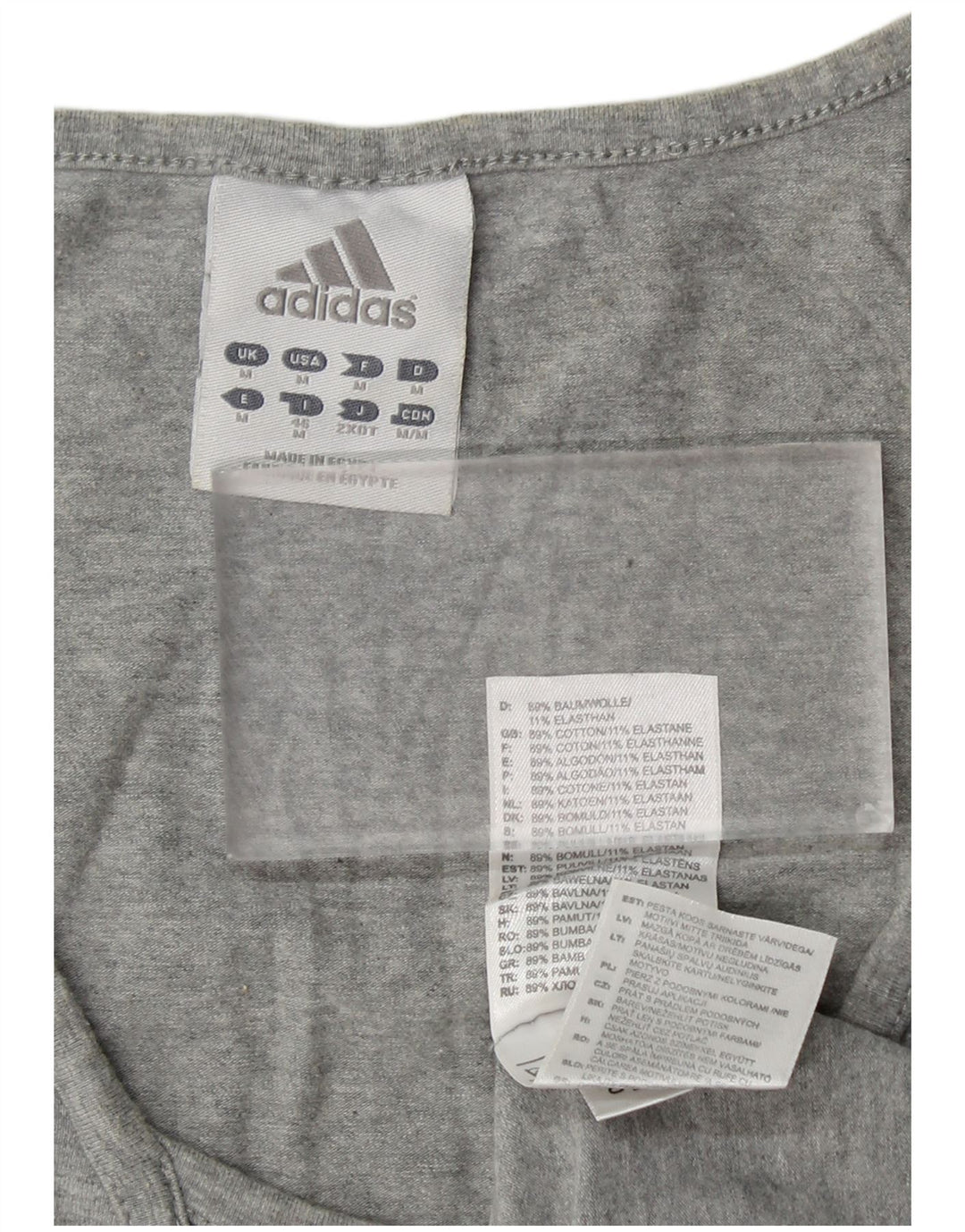 Damski top ADIDAS z grafiką, UK 12, średnioszary, bawełniany